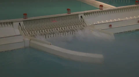 Model of Three Gorges Dam Stock-Footage 39828771