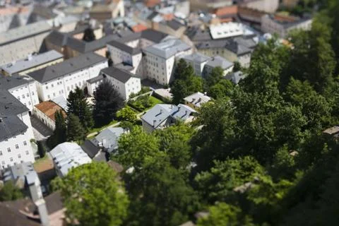 Model town from above Foto stock