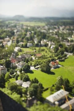 Model town from above Stock Photos