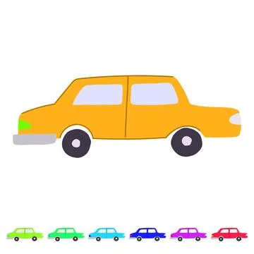 Model toy car vector cartoon graphic イラスト素材