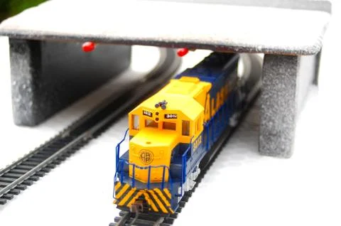 Model Train Alaskan Snow Stockfoto's