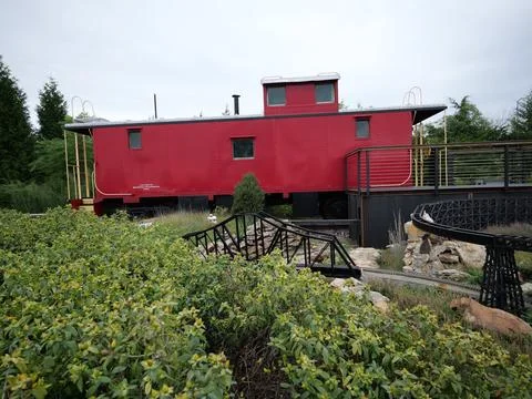 Model Train Area at the OP Arboretum Stock Photos