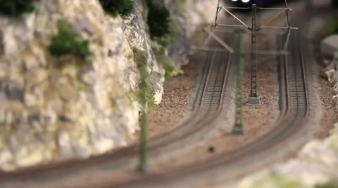 Model train is driving Stock Footage 62867828