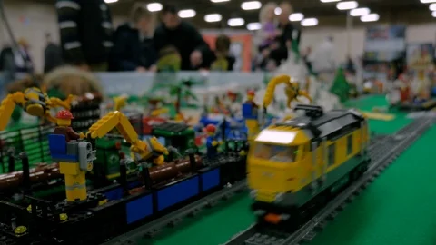 Model Train Exhibition Stock Footage 101404727