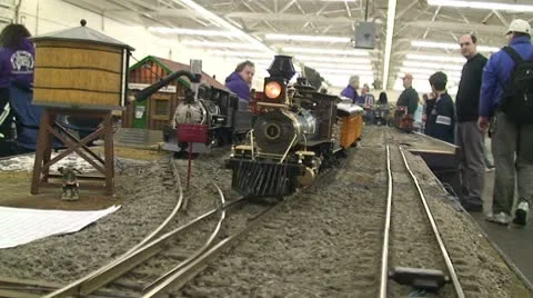 Model Train Follow Shot 1 Video stock 10744591
