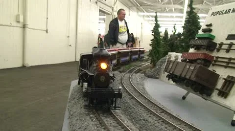 Model Train Follow Shot 2 Video stock 10744742