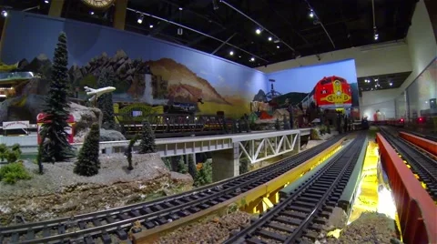 Model Train Museum Kansas City Missouri Time-Lapse - Panning Left 库存影片 42972191