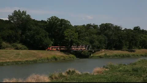 Model Train Ride Stock Footage 11235489