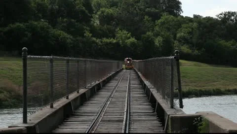 Model Train Ride Stock Footage 11235689