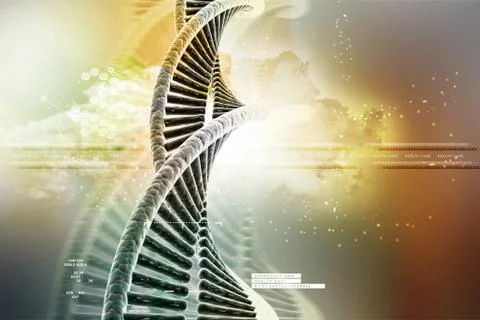 Model of twisted chrome DNA chain Stock Illustration