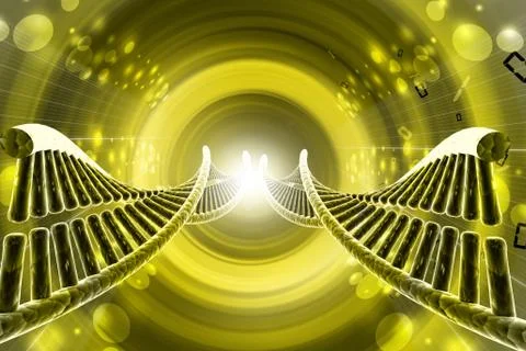 Model of twisted chrome DNA chain Stock Illustration