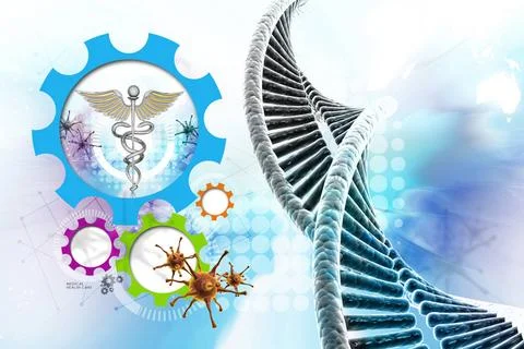 Model of twisted chrome DNA chain model of twisted chrome DNA chain Copyri... Stock Photos
