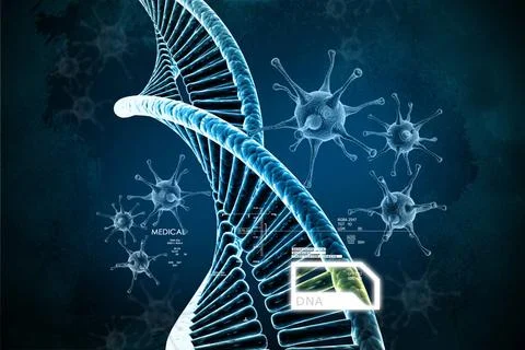 Model of twisted chrome DNA chain model of twisted chrome DNA chain Copyri... Foto stock