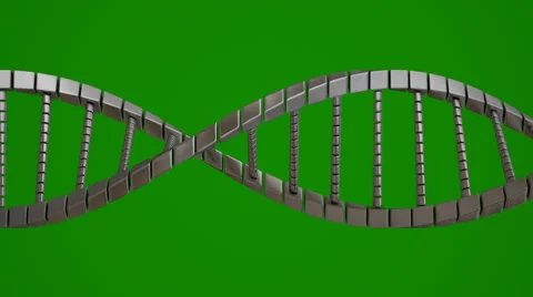 Model of twisted chrome metal DNA chain Stock Footage 46891613