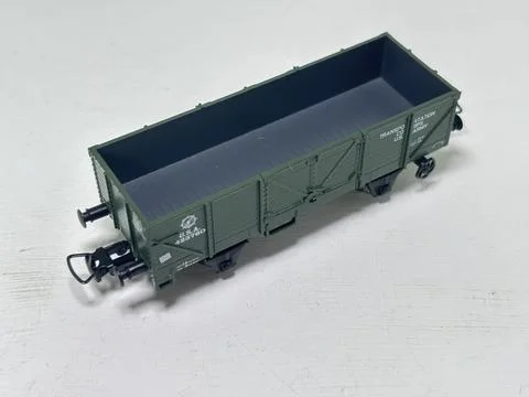Model of USTC open goods wagon US Army by Tillig from Germany Stock Photos