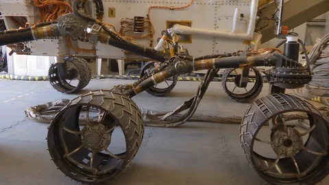 Model of a vehicle used for space explorations Stock Footage 99084967