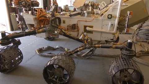 Model of a vehicle used for space explorations Stock Footage 99085047