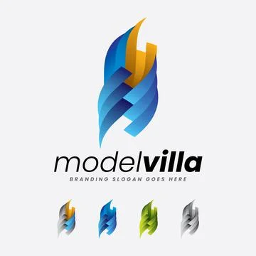 Model Villa Logo Stock Illustration