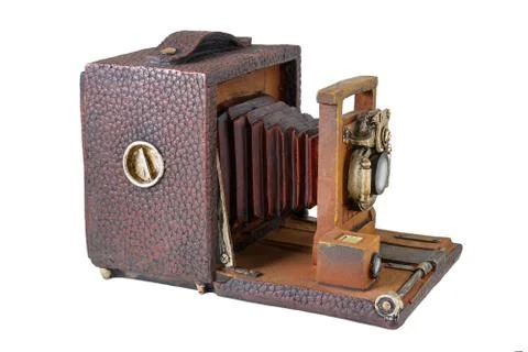 Model  of vintage camera Stock Photos