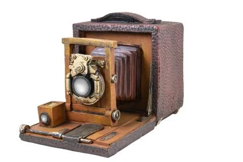 Model  of vintage camera Stock Photos