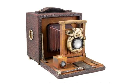 Model  of vintage camera Stock Photos