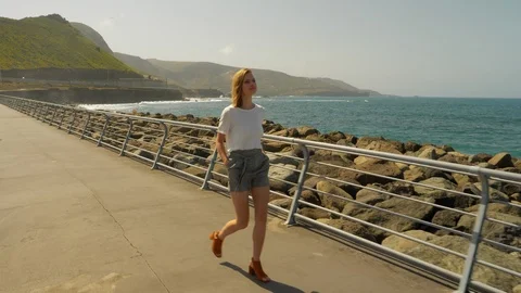 Model walking Video stock 107682187