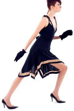 Model Walking 库存照片