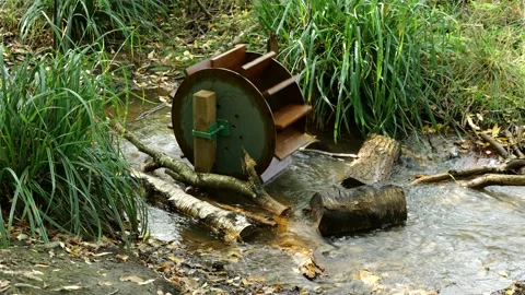 Model water wheel Stock Footage 217976985
