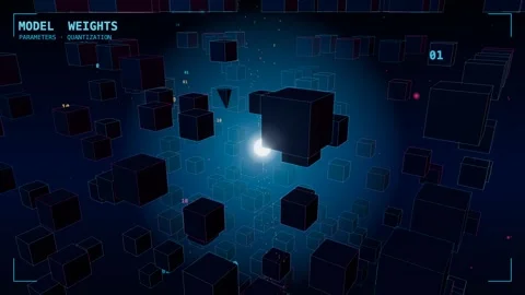 Model weights lattice parameters ai Stock Footage 339992028