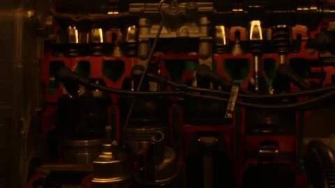 The Model of Working Engine, Cutaway Stock Footage 95799446