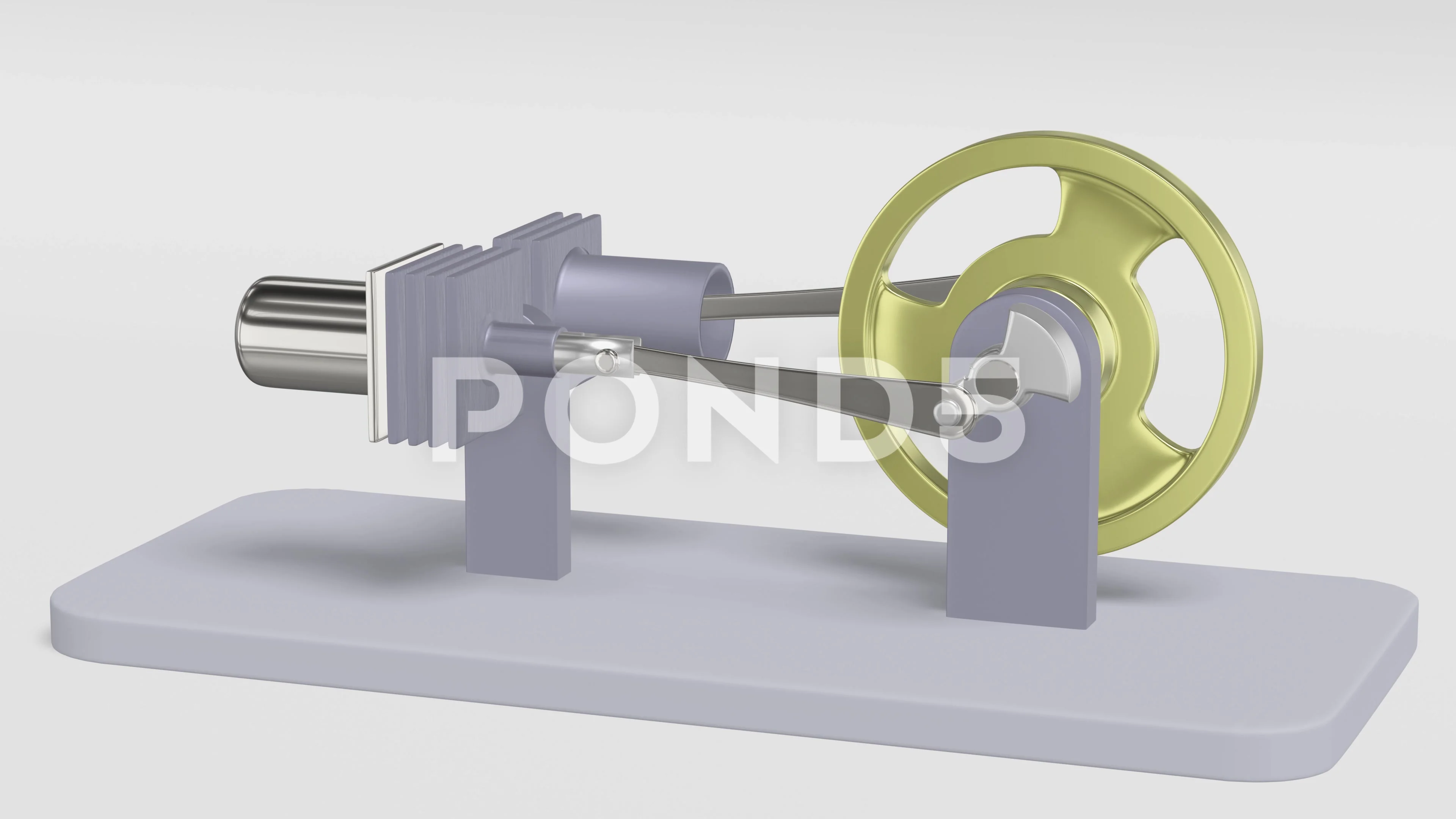 Model of working stirling engine - 3d an... | Stock Video | Pond5