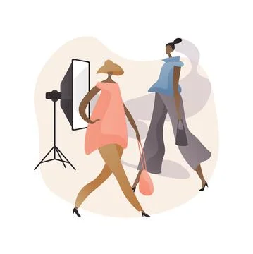 Modeling agency abstract concept vector illustration. Stock Illustration