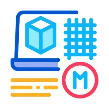 Modeling of building materials icon vector outline illustration Ilustración de archivo