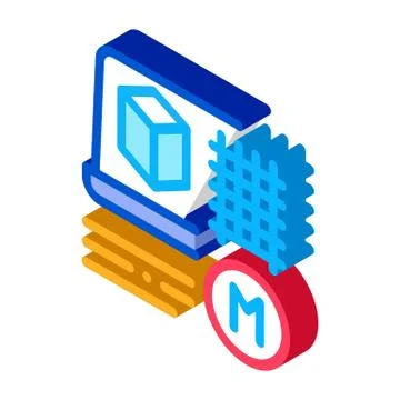 Modeling of building materials isometric icon vector illustration Ilustración de archivo