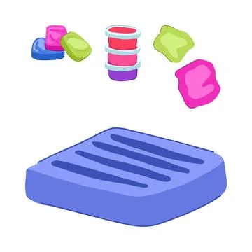 Modeling clay and play tools for children's creativity 스톡 일러스트