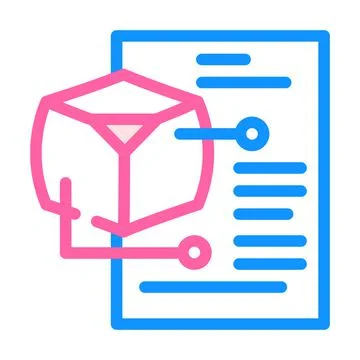 Modeling data science color icon vector illustration 库存插图