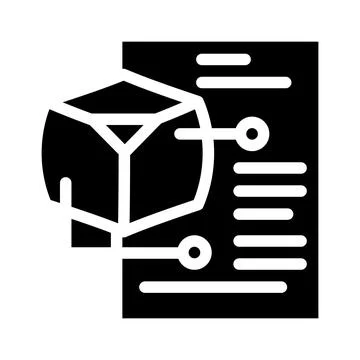 Modeling data science glyph icon vector illustration イラスト素材