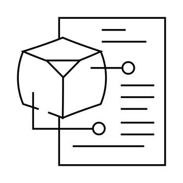 Modeling data science line icon vector illustration Stockillustratie