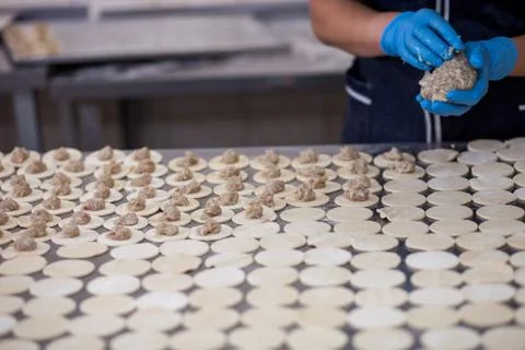 Modeling of dumplings Stock Photos