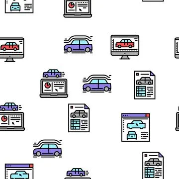 Modeling Engineering Vector Seamless Pattern Stock Illustration