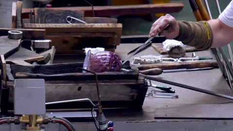 Modeling handmade decorative glass object Stock Footage 133883338