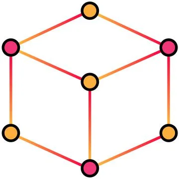 Modeling outline icon vector cube model prototype Stock Illustration