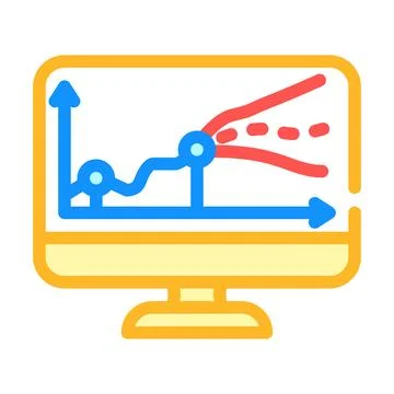 Modeling risk color icon vector illustration Stock Illustration