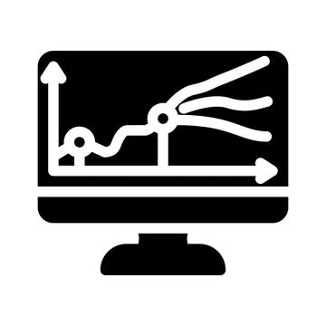 Modeling risk glyph icon vector illustration Illustration