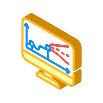 Modeling risk isometric icon vector illustration Illustrazione stock