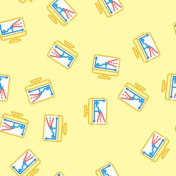 Modeling risk vector seamless pattern Stock Illustration