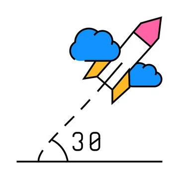 Modeling self study icon color illustration Stock Illustration