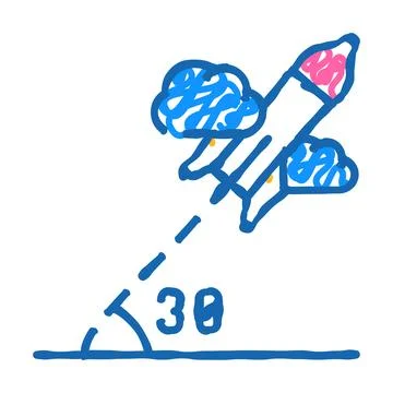 Modeling self study icon doodle illustration Illustrazione stock