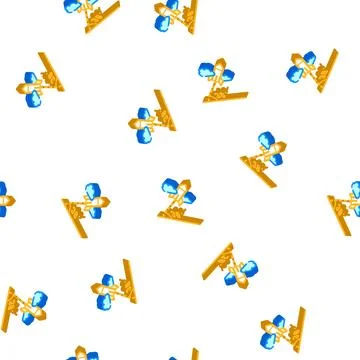 Modeling self study isometric icon seamless pattern Illustrazione stock