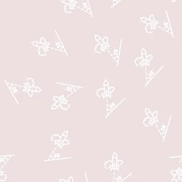 Modeling self study line vector seamless pattern Illustrazione stock